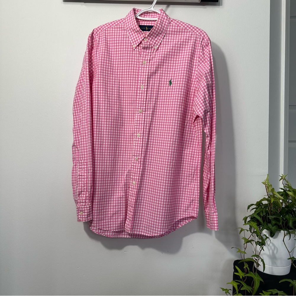Ralph Lauren, M, Pink, Long Sleeve Shirt